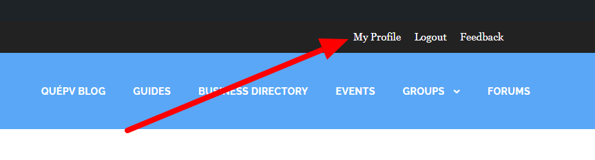 My Profile link